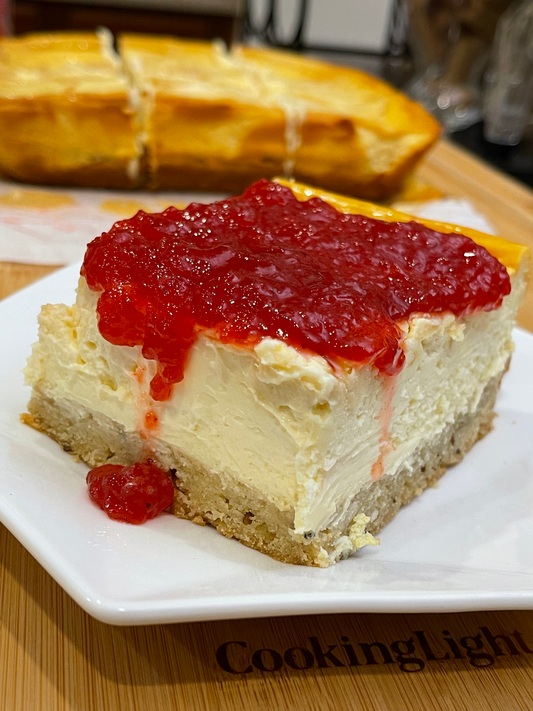 Keto Strawberry Orange Swirl Cheesecake