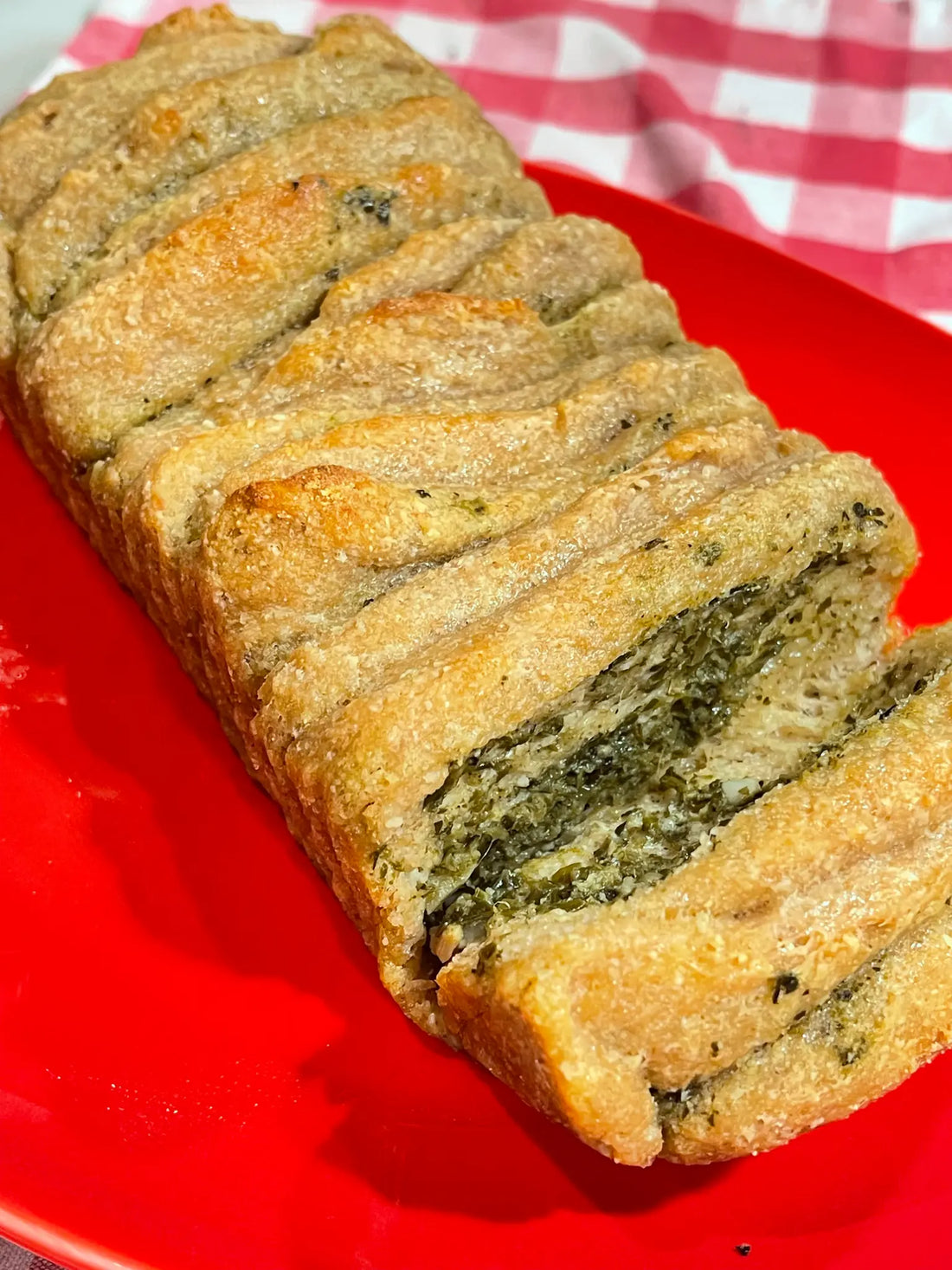 Keto Parmesan Pesto Bread