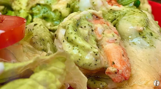 Keto Cream of Green Chile Shrimp