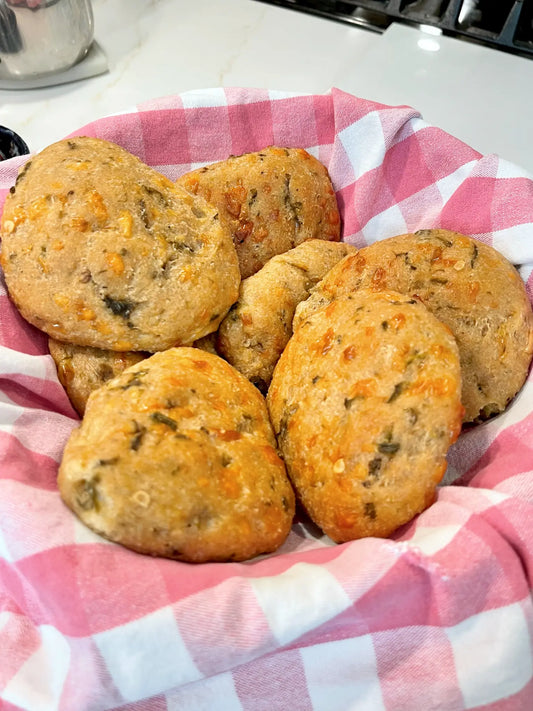 Cheesy Green Chile Keto Bread