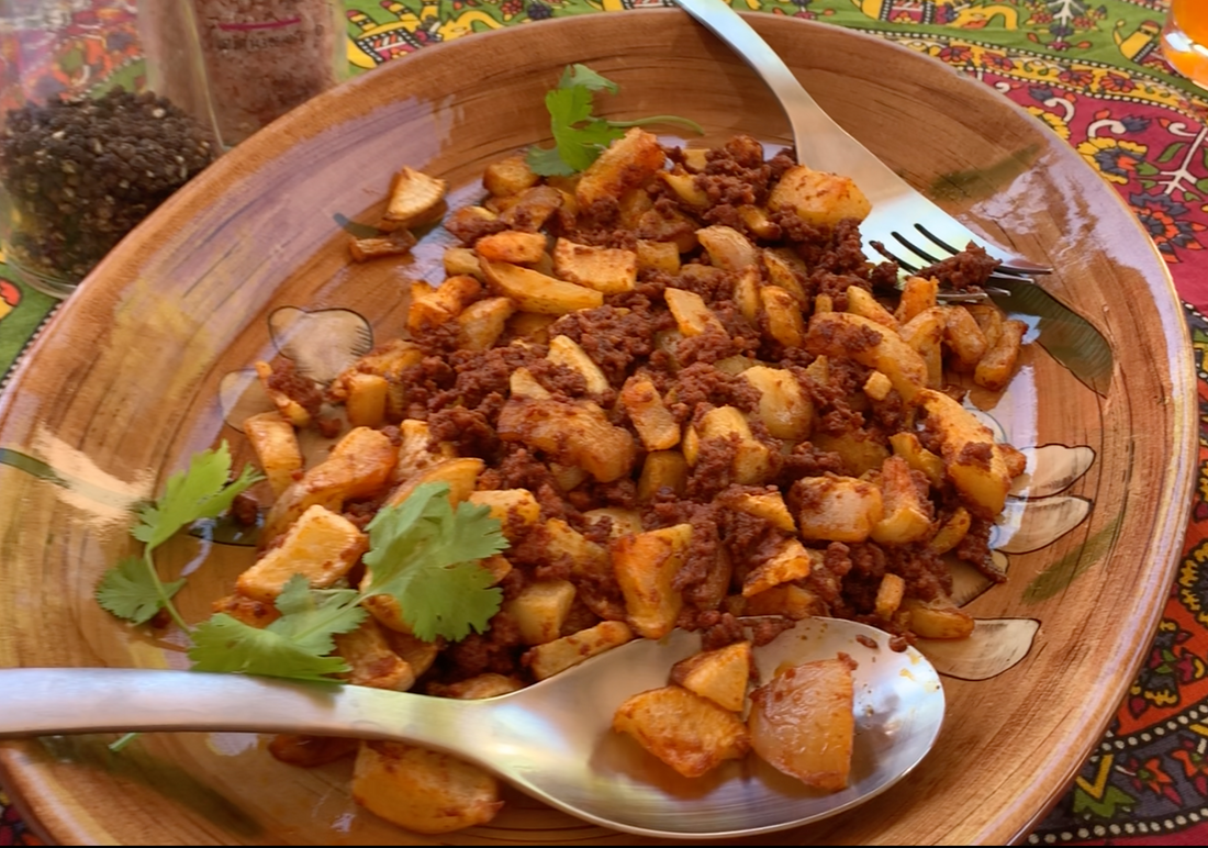 Keto Papas con Chorizo